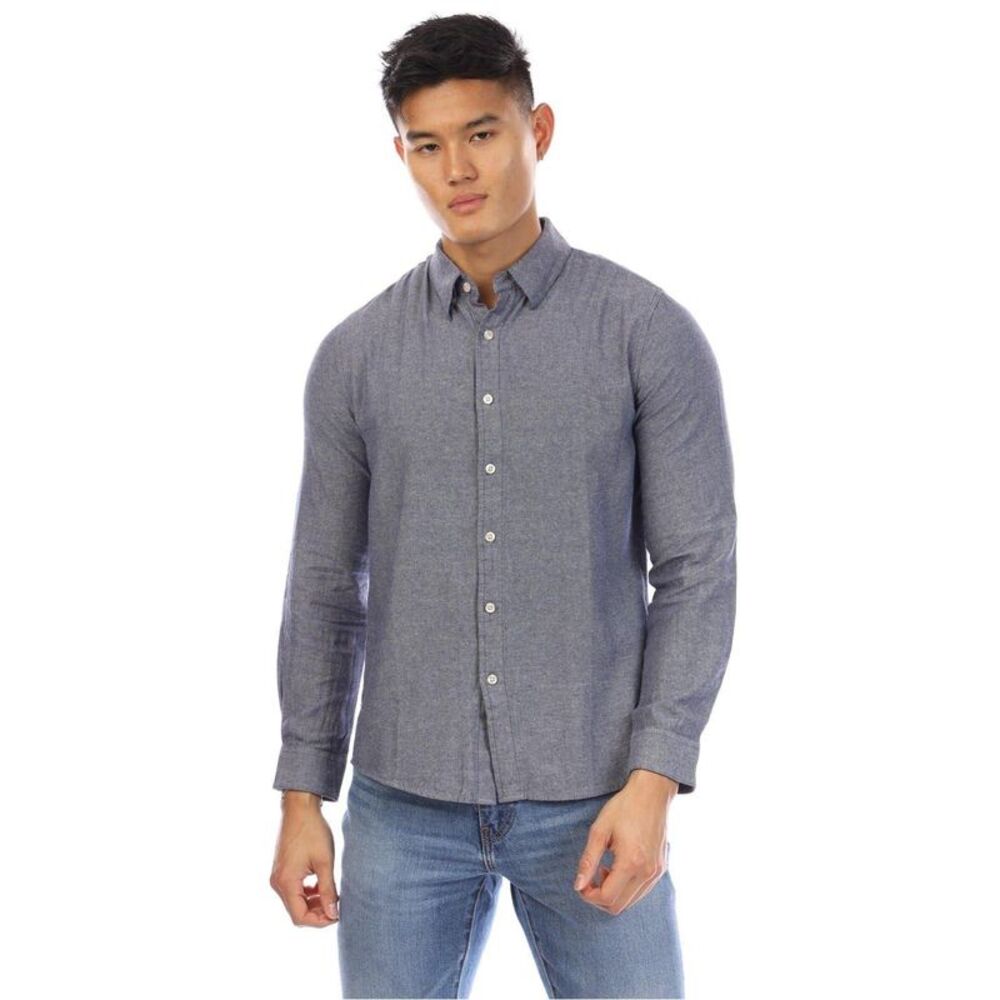 Peter Werth Mens Button Shirt / Dark Indigo